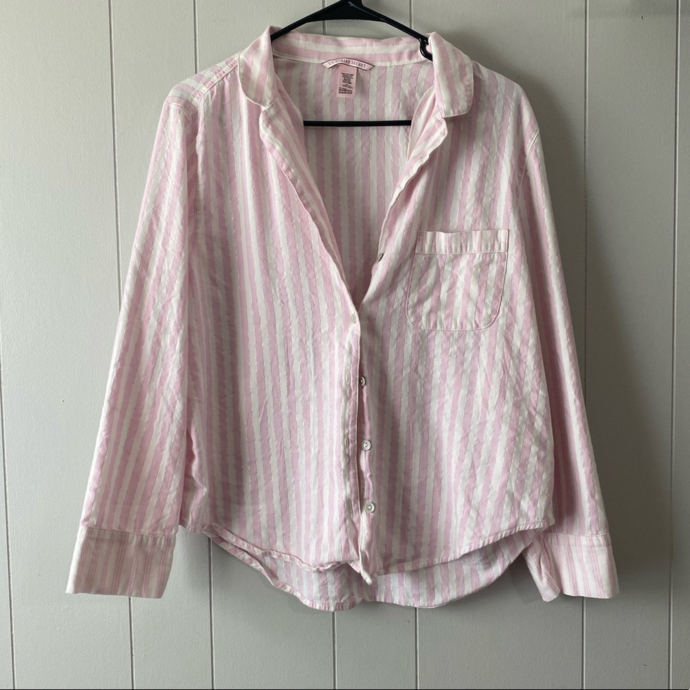 Victoria Secret long sleeve, striped sleep set. Size medium